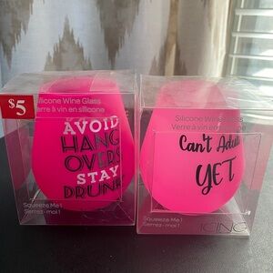 NWT Silicone Wine Glasses